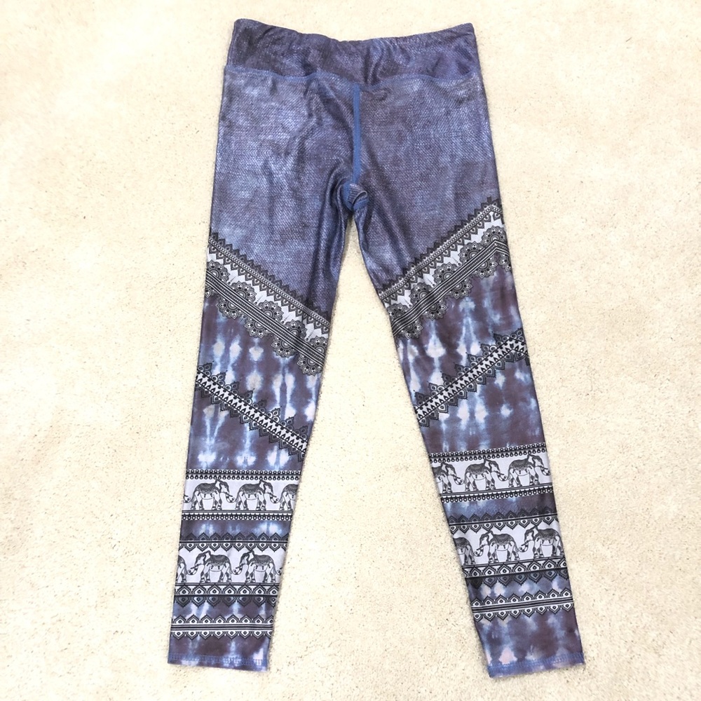 Evolution And Creation Elephant Printed Yoga Pants - image 2